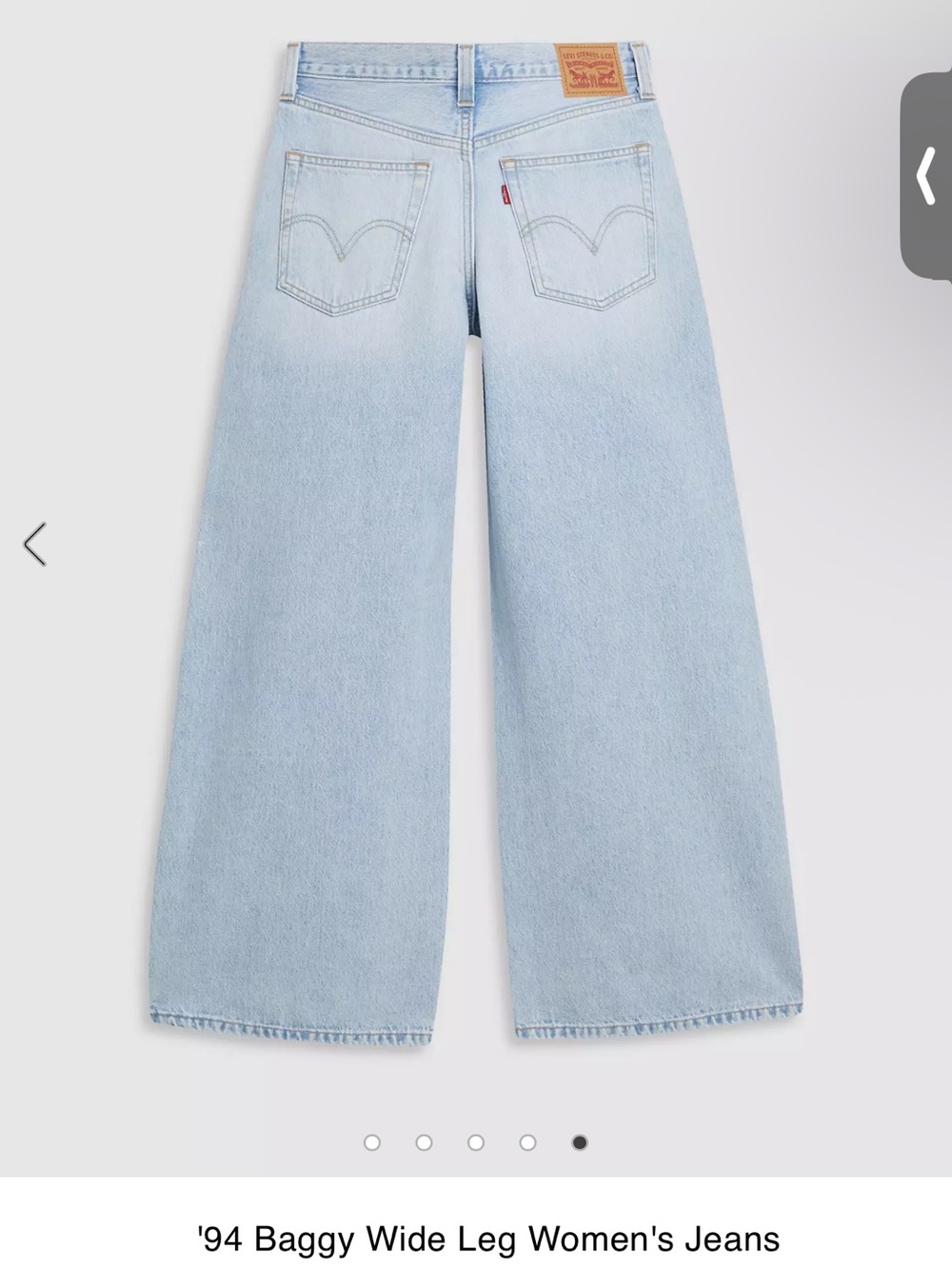Light Wash Levi 94 Wide Leg Jeans - Women